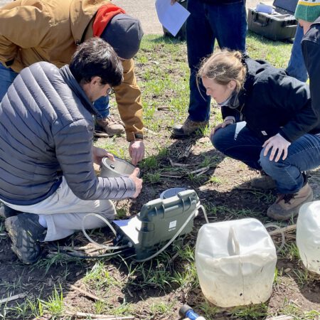 Researchers working in field