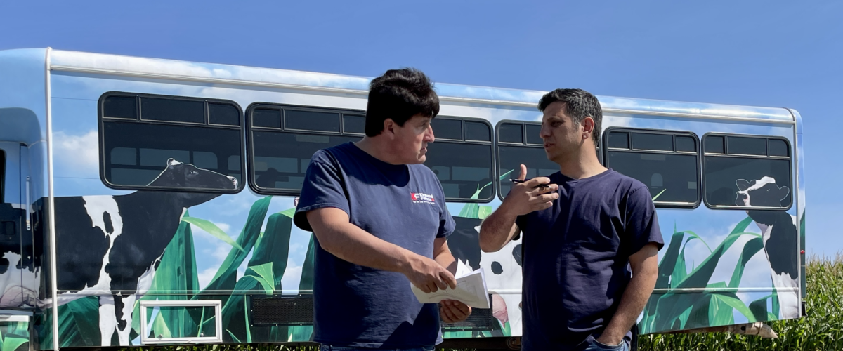 Two men meeting at Kinnard Farms