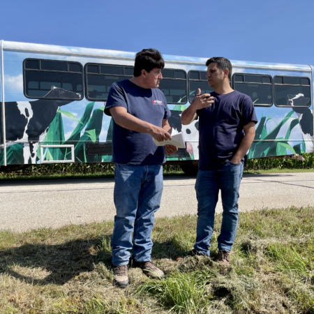 Two men meeting at Kinnard Farms