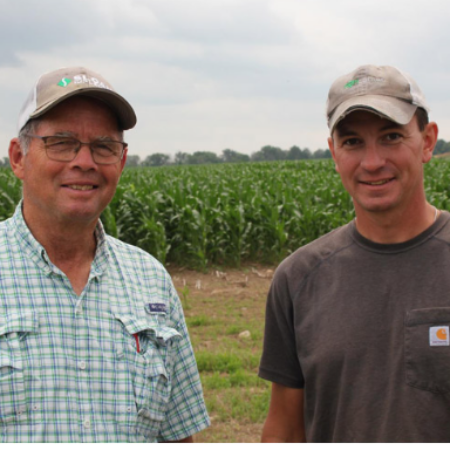 Two men meeting at Nobelhurst Farm