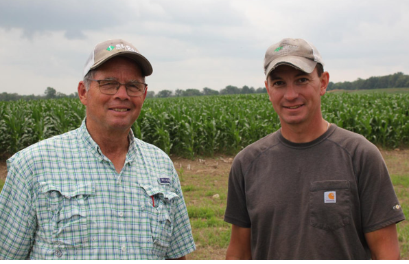 Two men meeting at Nobelhurst Farm